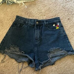 Mickey Mouse Jean Shorts (Worn)